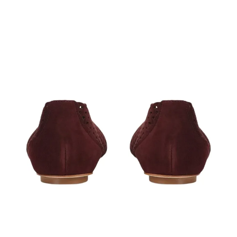 SERGIO ROSSI Sr Micro Mermaid Casual Single Shoes Women's Burgundy-4