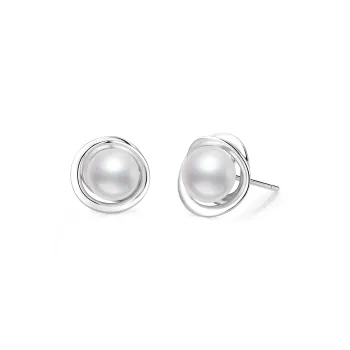 LAOMIAO Pearl Stud Earrings Women's