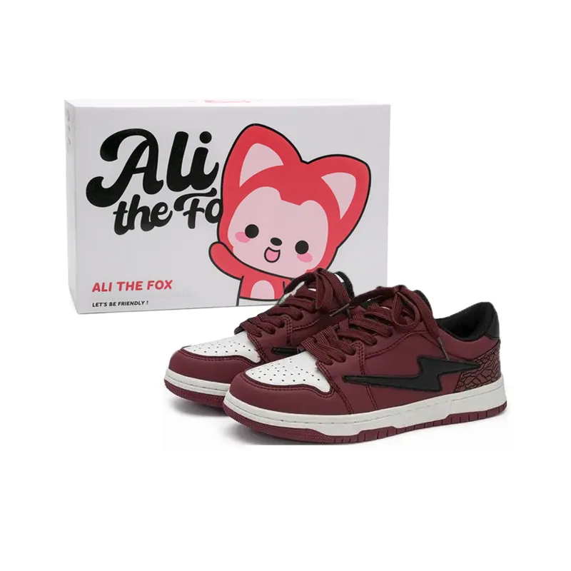 ALI THE FOX Slip Resistant, Abrasion Resistant, Balance, Lightweight, Breathable Low Top Skateboard Shoes Unisex-15