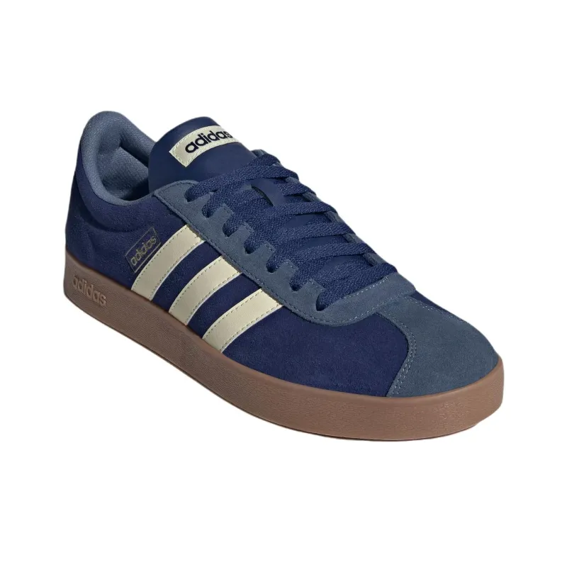 Adidas Vl Court Classic Anti Slip Wear Resistant Low Top Skateboard Shoes Unisex Dark Blue-2