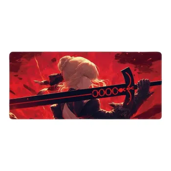 DANYIN Fate Extra Large Saber Anime Table Mats For Esports Gaming Computer Keyboard Mouse Pad Home Use Mouse Pads