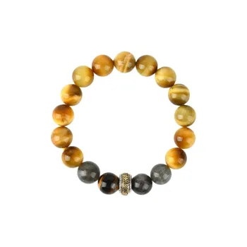 Yab Tiger's Eye Stone Jade Bracelets Men's