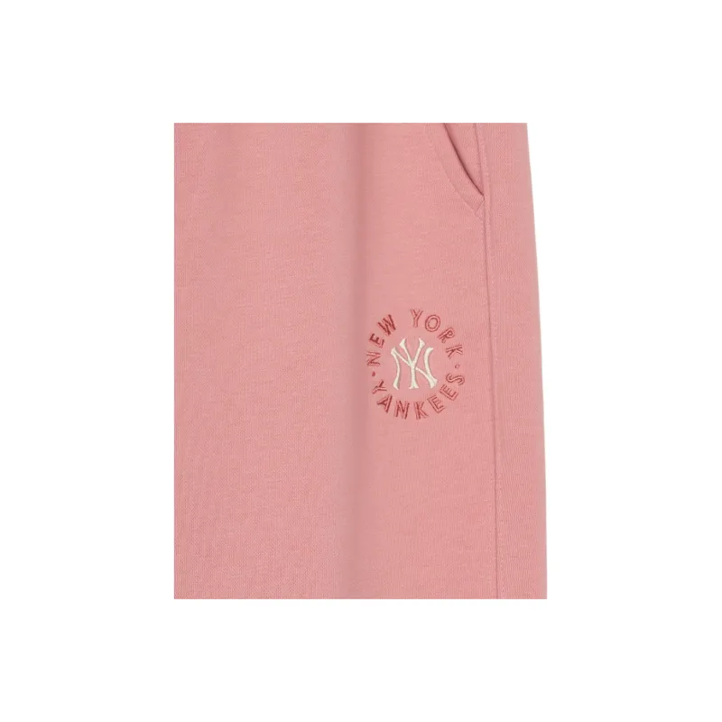MLB New York Yankees Knitted Sweatpants Women's Pink-2