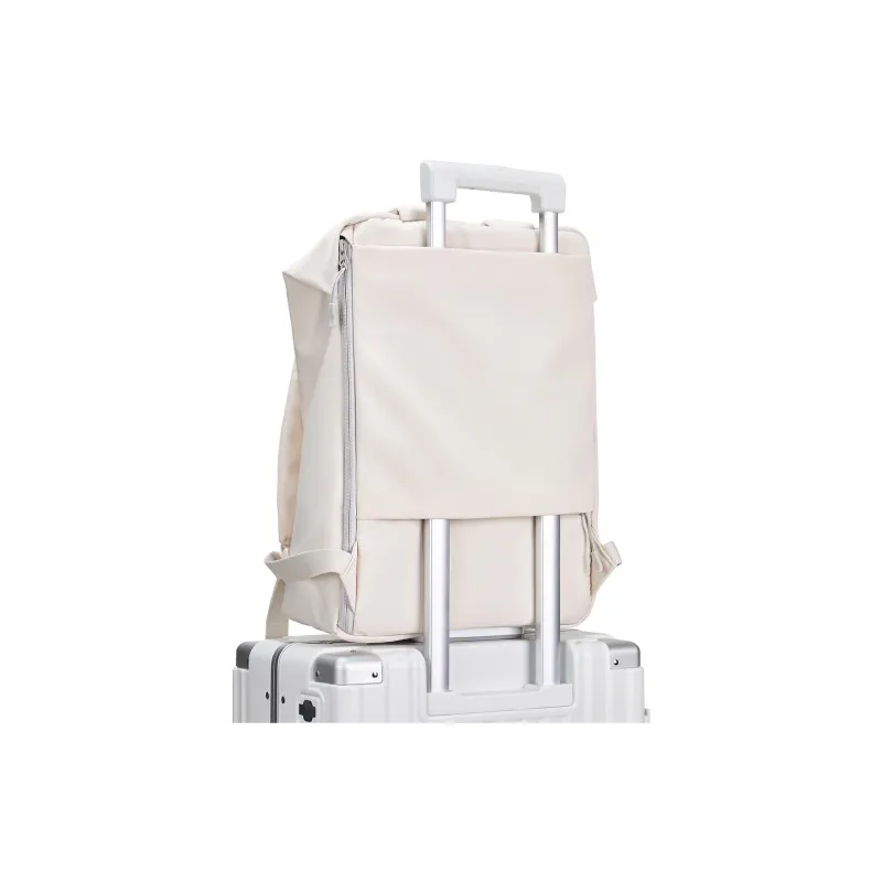 VIHUS Fabric Backpack Unisex White/Black-3