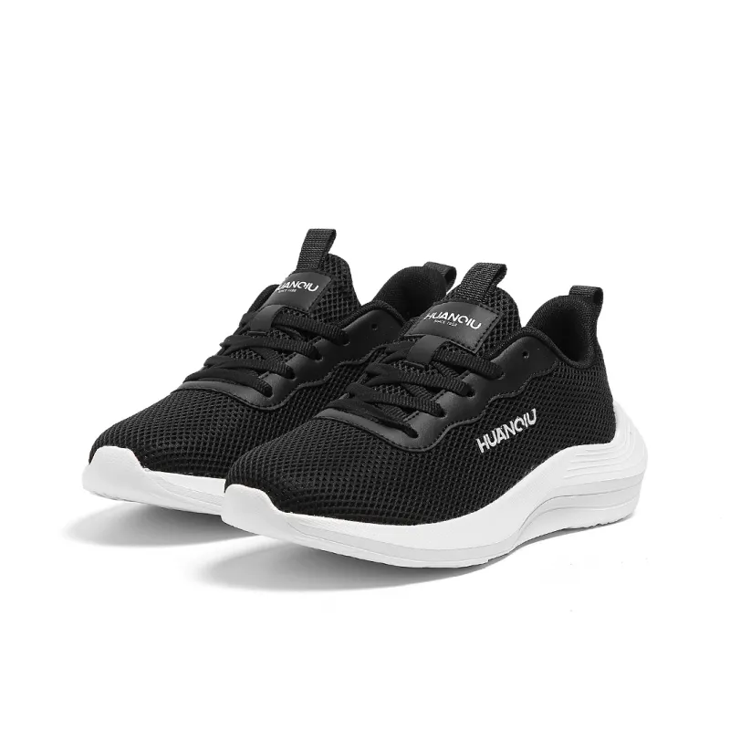 HUANQIU Slip Resistant, Breathable, Lightweight Low Top Casual Running Shoes Women's Black-3