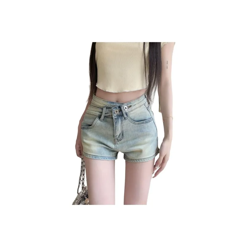 Garbege Denim Shorts Women's Blue-0