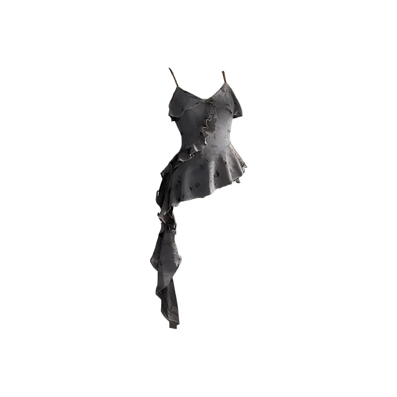 Mu Qingqing Tank Tops Women's Dark Gray-1