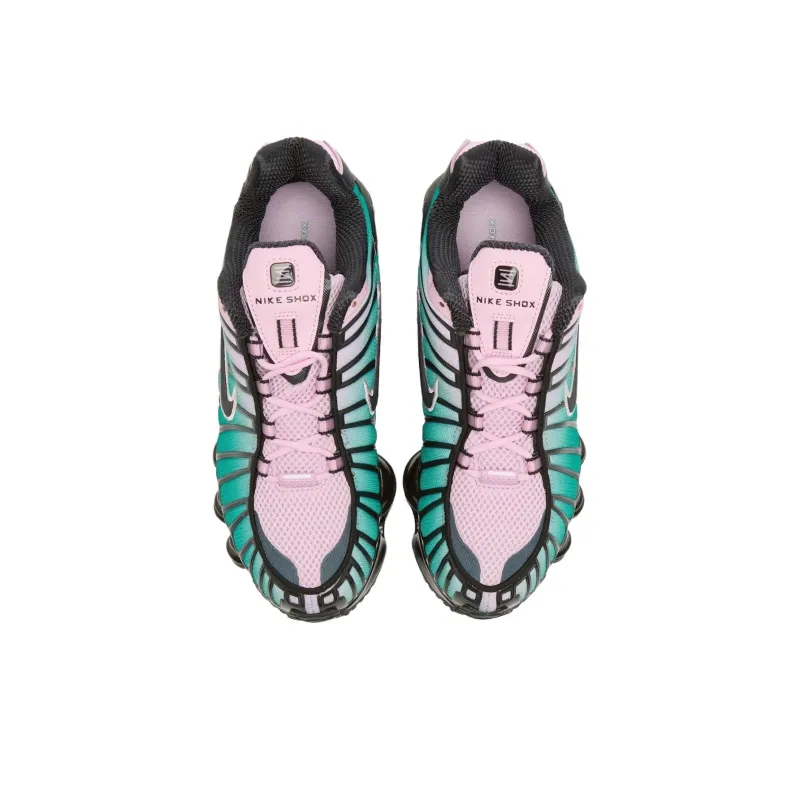 Nike Shox TL Series Anti Slip Wear Resistant Low Top Running Shoes Women's Green Pink Color-1