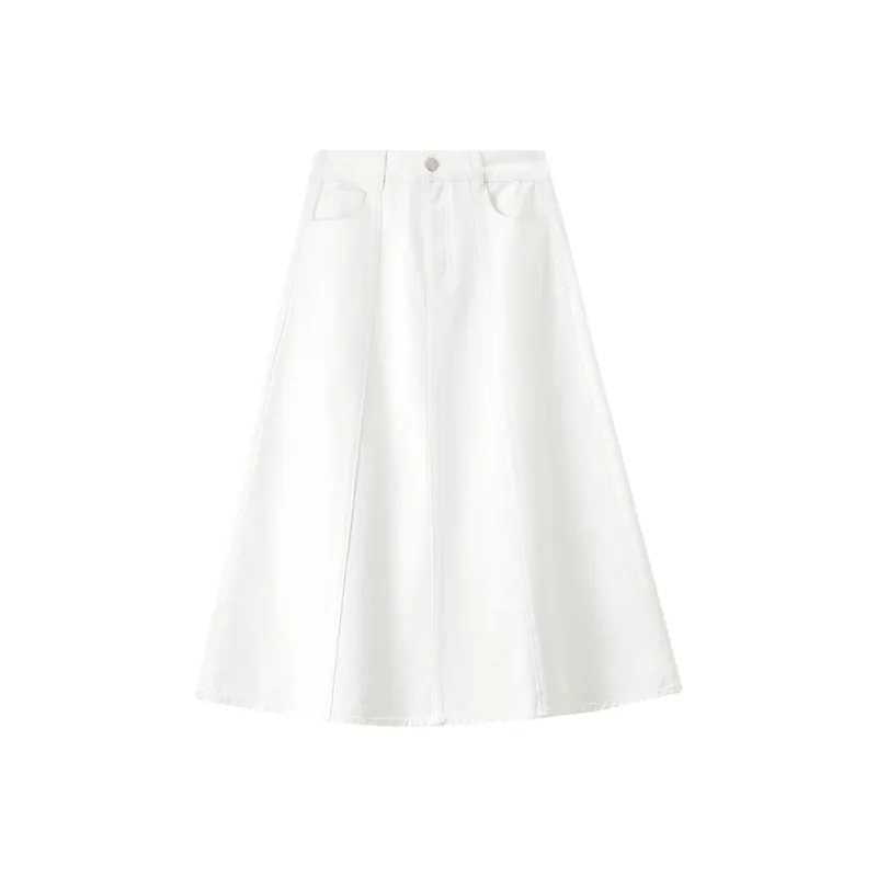 SENTUBILA Denim Long Skirt Women's-5