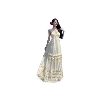 FLIM Slip Dresses Women's White