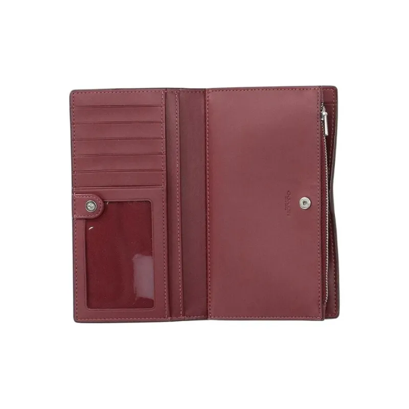 COACH Pebbled Leather Wallet Women's Bright Purple-3