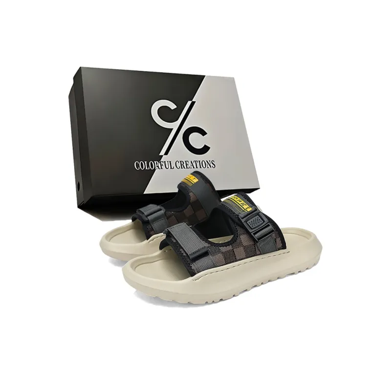 Colorful Creations EVA Stitching Quiet, Slip Resistant, Quick Dry Slide Slippers Men's-10