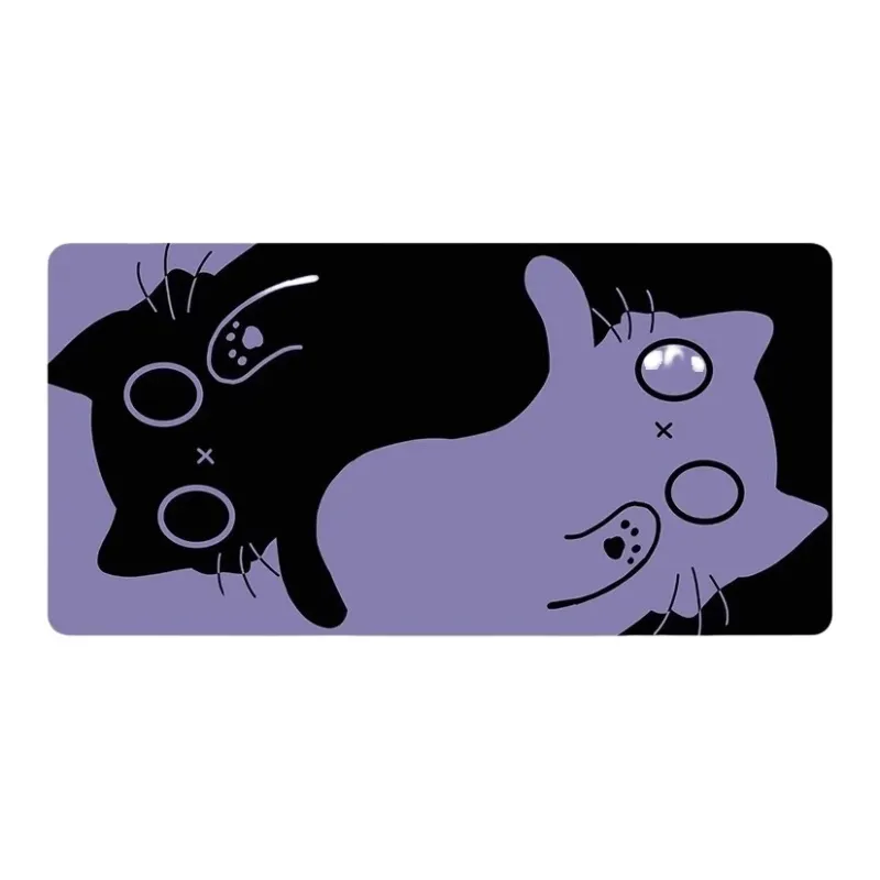 DANYIN V SION Line Kitten Extra Large Women's Office Study Gaming Computer Keyboard Leather Desk Mats Mouse Pads-5