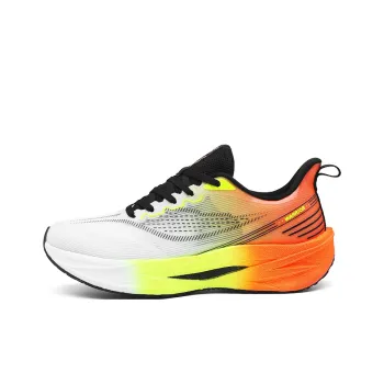 WARRIOR Running Shoes Men Low Top Orange/White