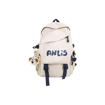WICKBUEN Nylon Backpack Unisex Ecru/Yellow/Blue/Black