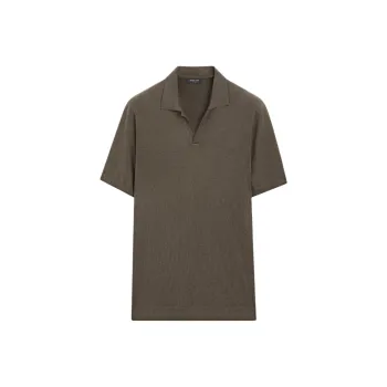 Massimo Dutti Polo Shirts Men Black Gray Color