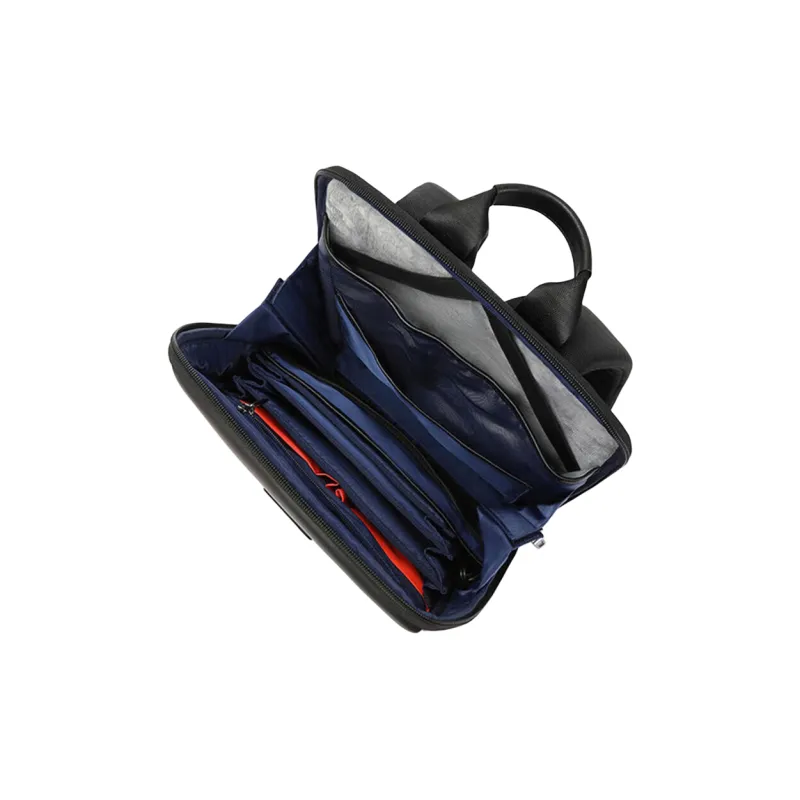 SWISS MILITARY Composite Fabric With Microfiber Synthetic Leather Backpack Men's Black-4