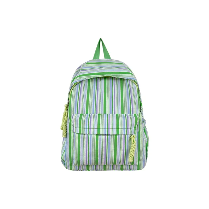 WICKBUEN Nylon Backpack Unisex Pink/Yellow-12