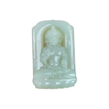 BUDOUXIAOAI Pendants White Jade/Pale Greenish White Jade Unisex