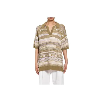 LANEUS Knitted Polo Shirt