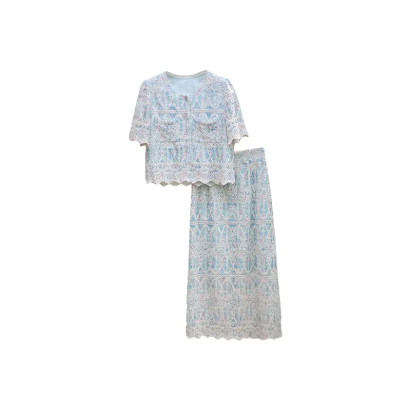 Si Bei'er Two Piece Skirt Sets Women's-0