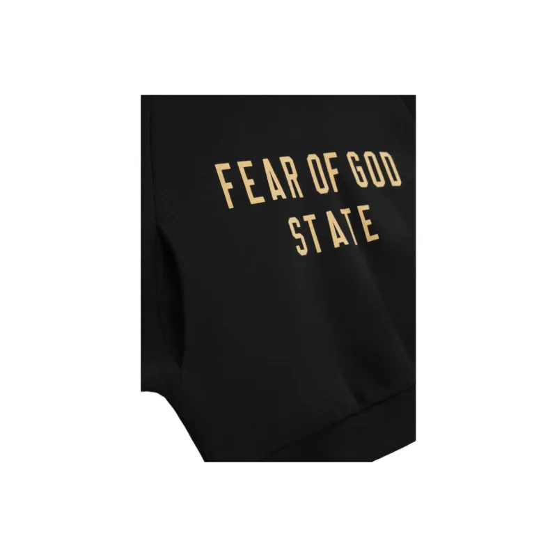 Fear Of God Essentials Women'ss Fleece Cropped Hoodie Black-2