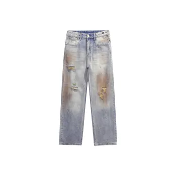 FCB ARCELONA Jeans Unisex Vintage Blue