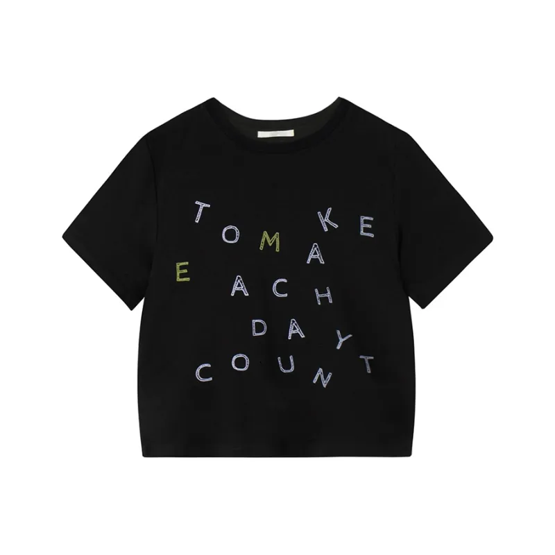 SLEEP AT 11 T Shirts Women's Black-0