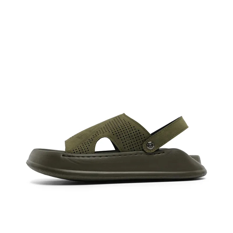 WEISHIBANGWEI Beach Sandals Men's Olive Green-0