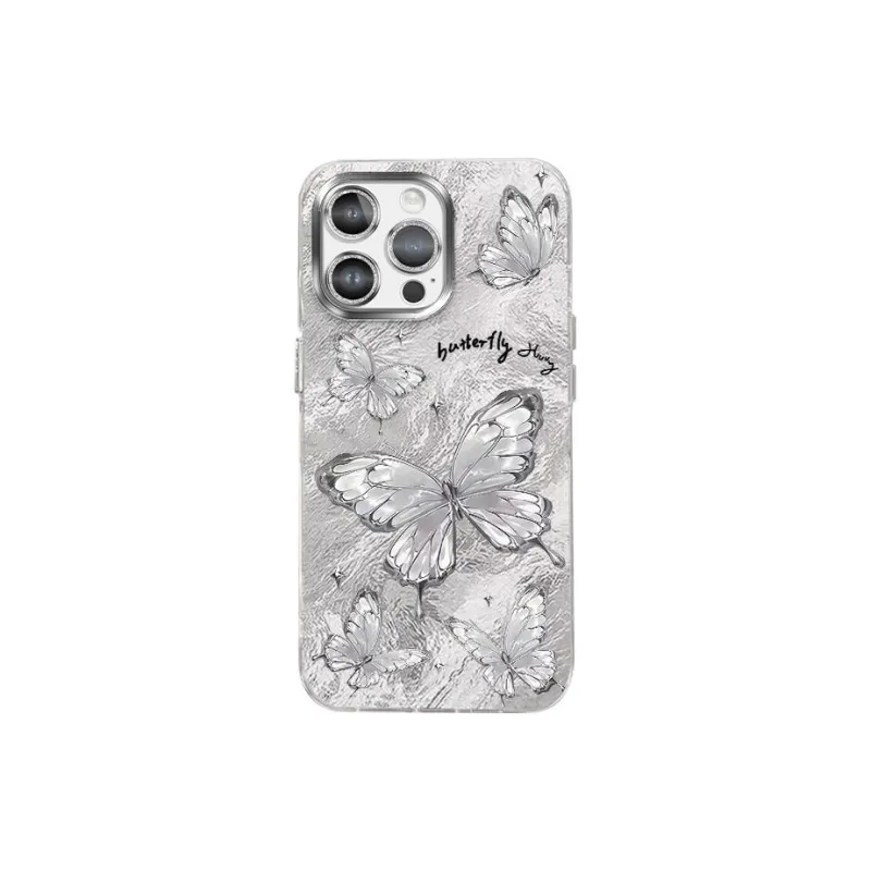XUANCAISHI Dreamy Butterfly Phone Cases Compatibility With Apple 16/16e/15/14/13/12 Models.-0