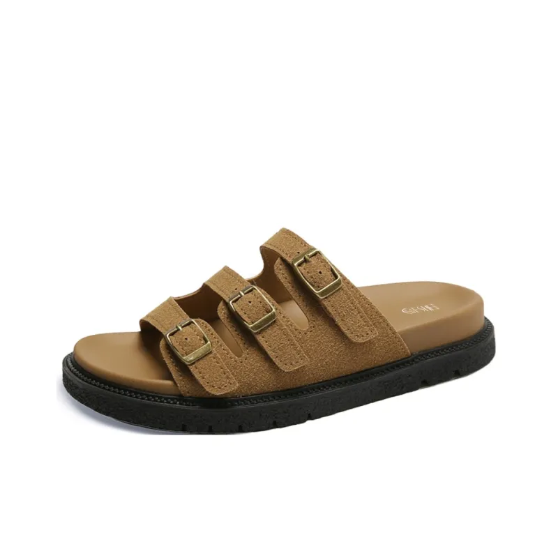 GESHE Rubber Sole Abrasion Resistant Slide Slippers Women's-4