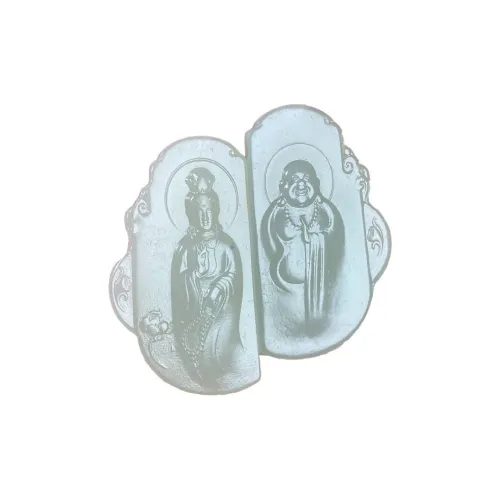BUDOUXIAOAI Pendants White Jade/Pale Greenish White Jade Unisex