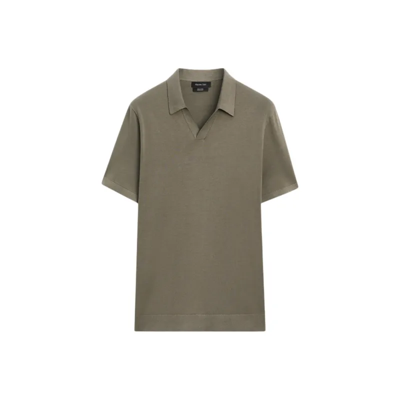 Massimo Dutti Polo Shirts Men Green-0