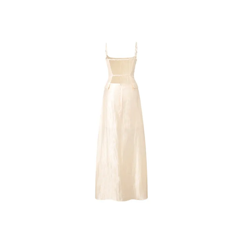 NAWS Slip Dresses Women's Soft Matte Yellow-1