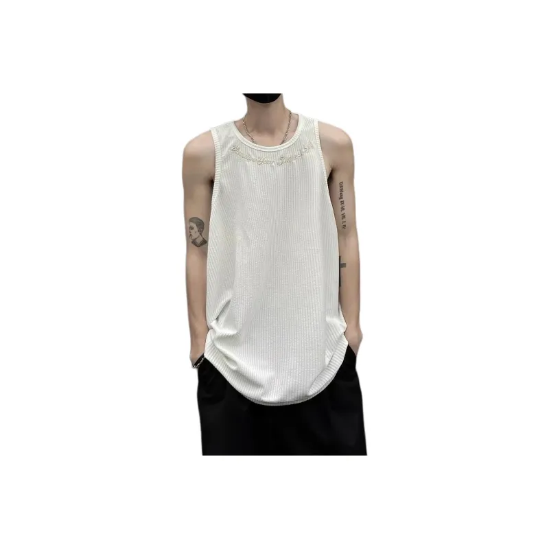 DUATOGE Tank Tops Men White -0