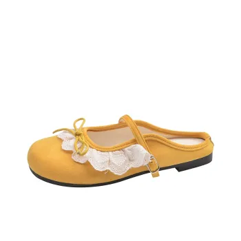 AJPAP Rubber Sole Cut Out Woven Slip Resistant Quick Dry Closed Toe Slippers Women's