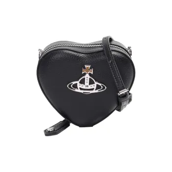 Vivienne Westwood Synthetic Leather Heart Shaped Crossbody Bag Mini Women's Black