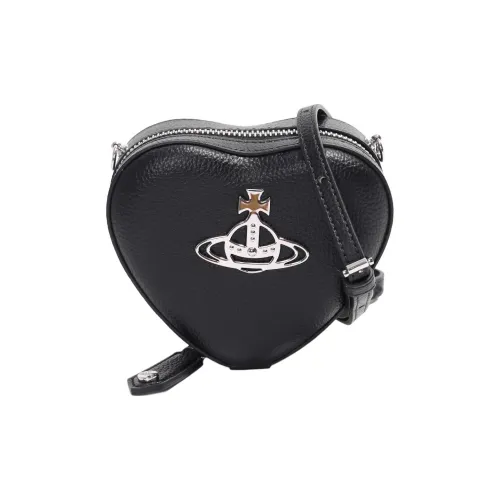 Vivienne Westwood Synthetic Leather Heart Shaped Crossbody Bag Mini Women's Black