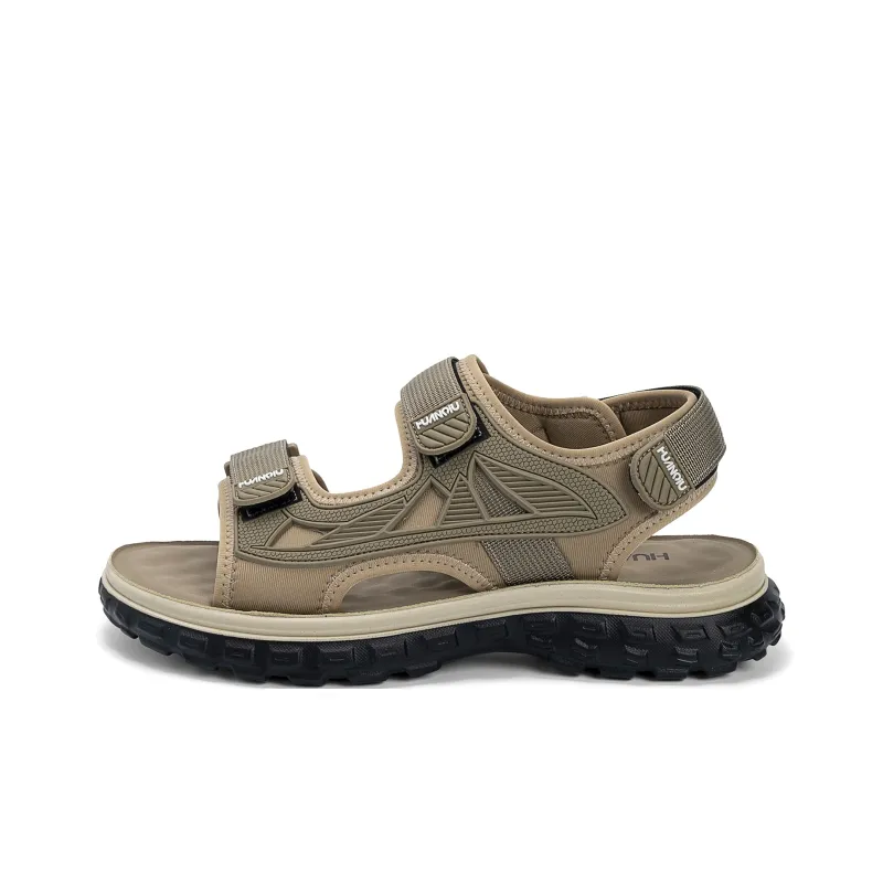 HUANQIU Beach Sandals Men Black-5