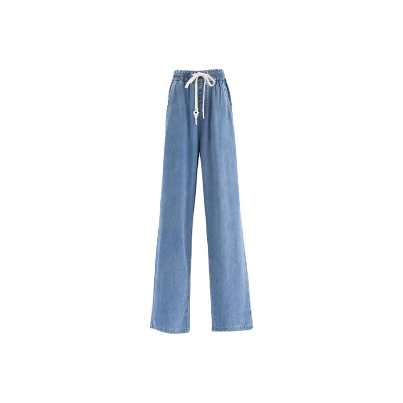 Weixi Casual Pants Women's Washed Blue-0