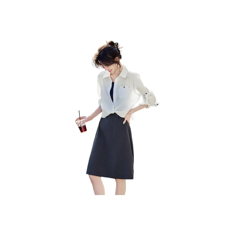 Still quiet Two Piece Skirt Sets Women's-5
