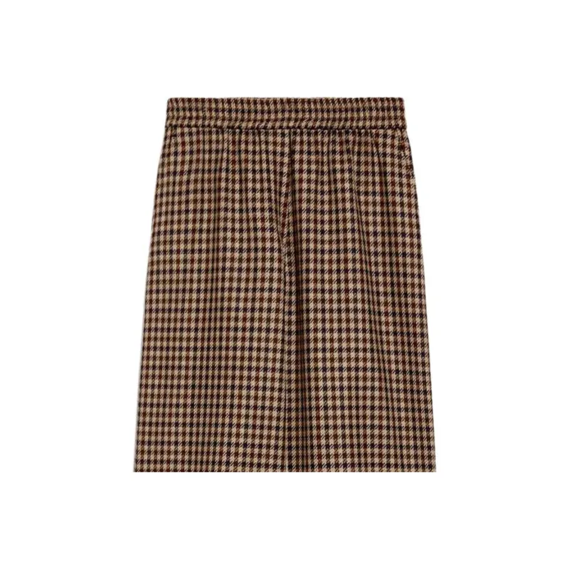 WEEKEND MaxMara Ebe Checked Wide Leg Trousers-3