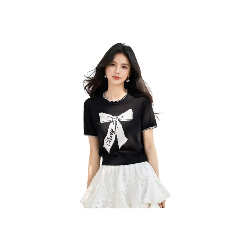 La Chapelle T Shirts Women's Black-0