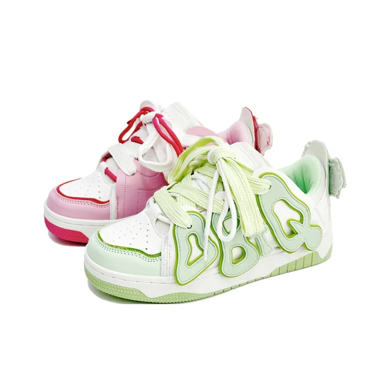 NANJIREN Slip Resistant Cushioning, Abrasion Resistant, Breathable, Height Increasing Low Top Skateboard Shoes Women's-19