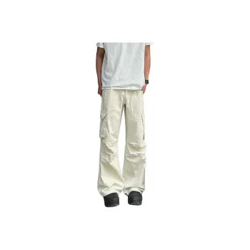 Menglaini Casual Pants Unisex Ecru