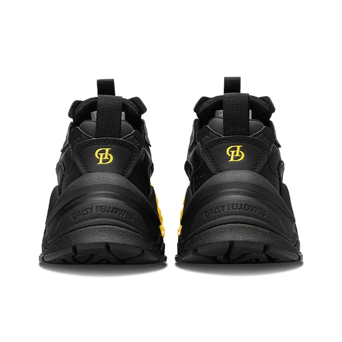 Daisy Fellowes Mango Shoes Low Top Chunky Sneakers Unisex Black Yellow-4