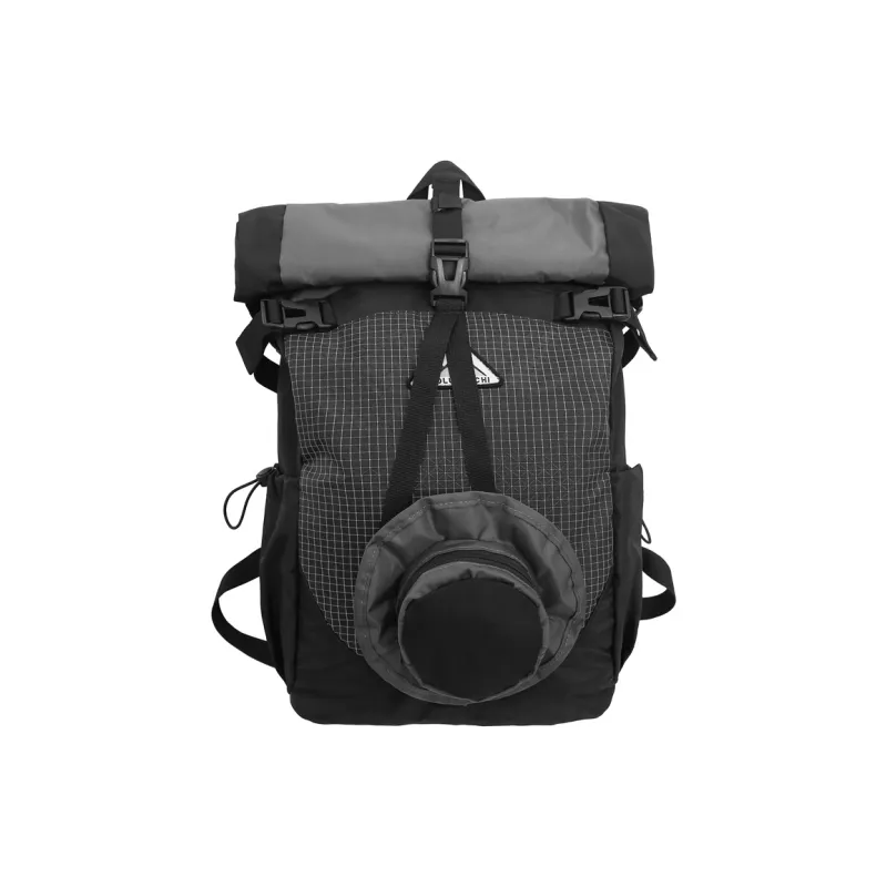 GOBLIN SHARKS 1759 Nylon Backpack Unisex Black/Green/Gray-0