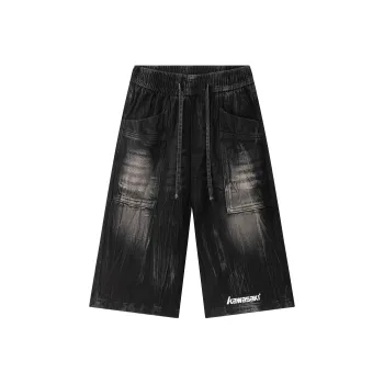 Kawasaki Denim Shorts Unisex Black
