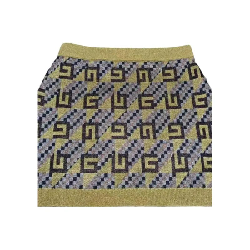 GUCCI Casual Short Skirts Women's Yellow-1
