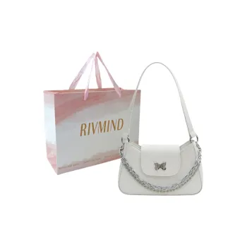 RIVMIND PU Shoulder Bag, Handbag Women's White/Silver/Black/Purple